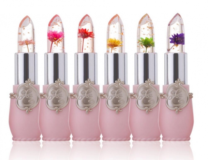 3Pcs Lip Makeup Lipstick Long Lasting Transparent Temperature Color Changing Flower LipStick