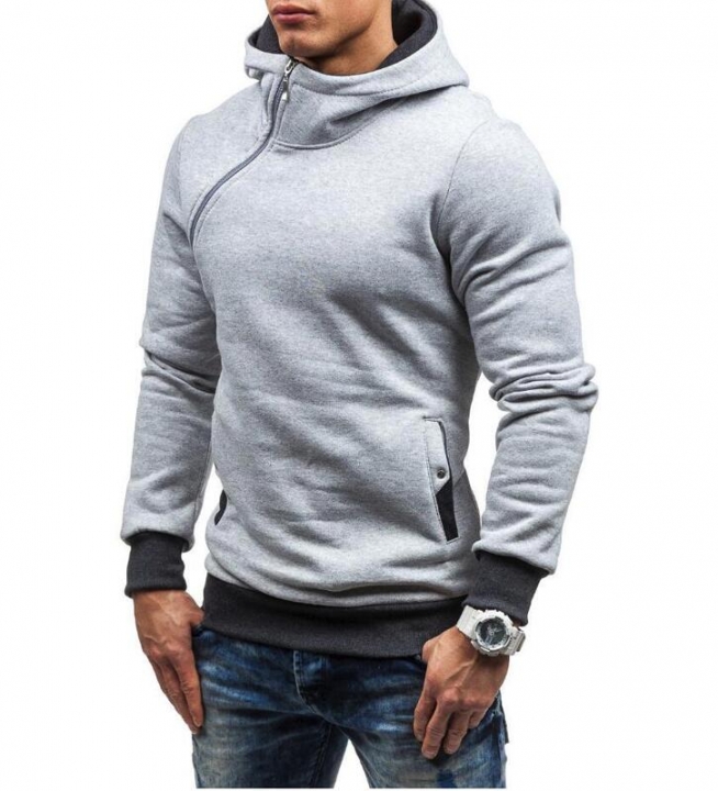 M&amp;J Men Hoodie Sweatshirt  Solid Color Fleece Tracksuit Hombre Hip Hop Male Hooded Sportswear