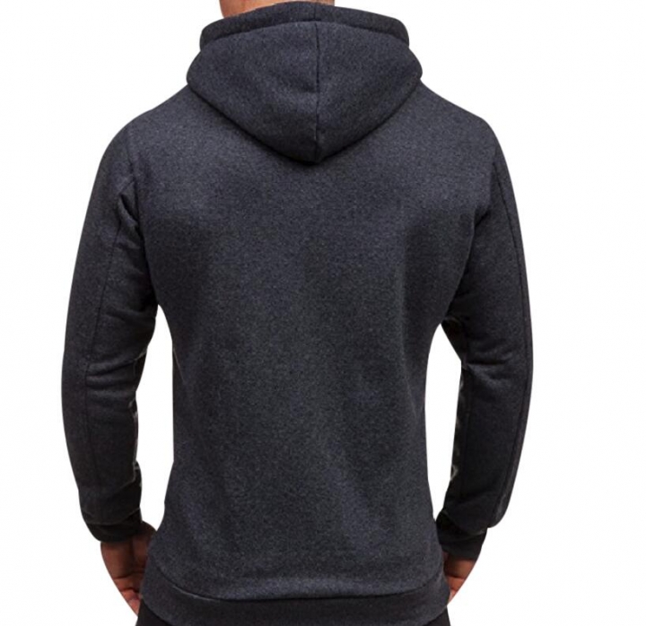 Plus Size Men's Hoodies Tracksuit Drawstring Pocket Sweatshirt Long Sleeve Zip Slim Coat Male Jacket