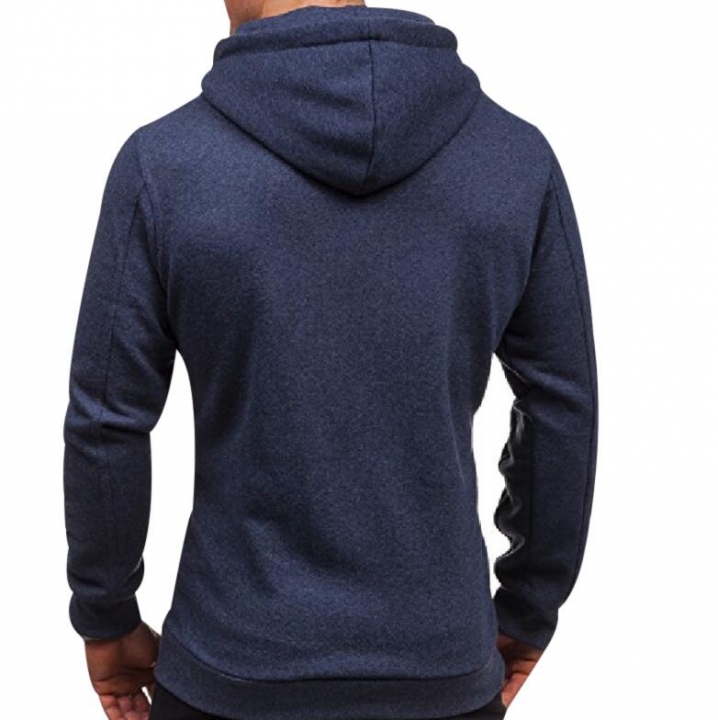 Plus Size Men's Hoodies Tracksuit Drawstring Pocket Sweatshirt Long Sleeve Zip Slim Coat Male Jacket
