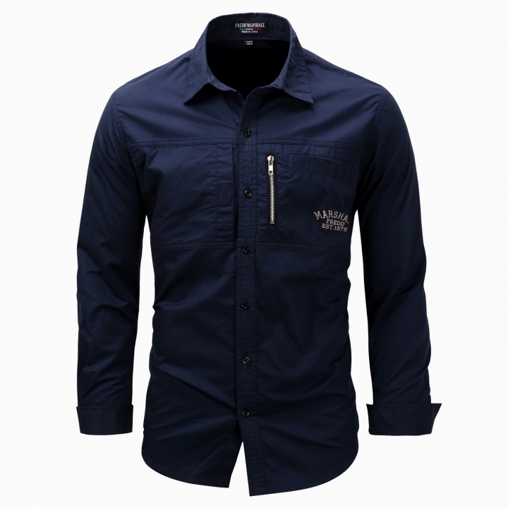 Men Shirt Military Men Long Sleeve Slim fit  Khaki Army Green Shirt High Quality Shirt Men