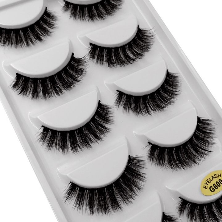 3/5 Pairs Natural False Eyelashes Thick Makeup Real 3D Mink Lashes Soft Eyelash Extension view 10