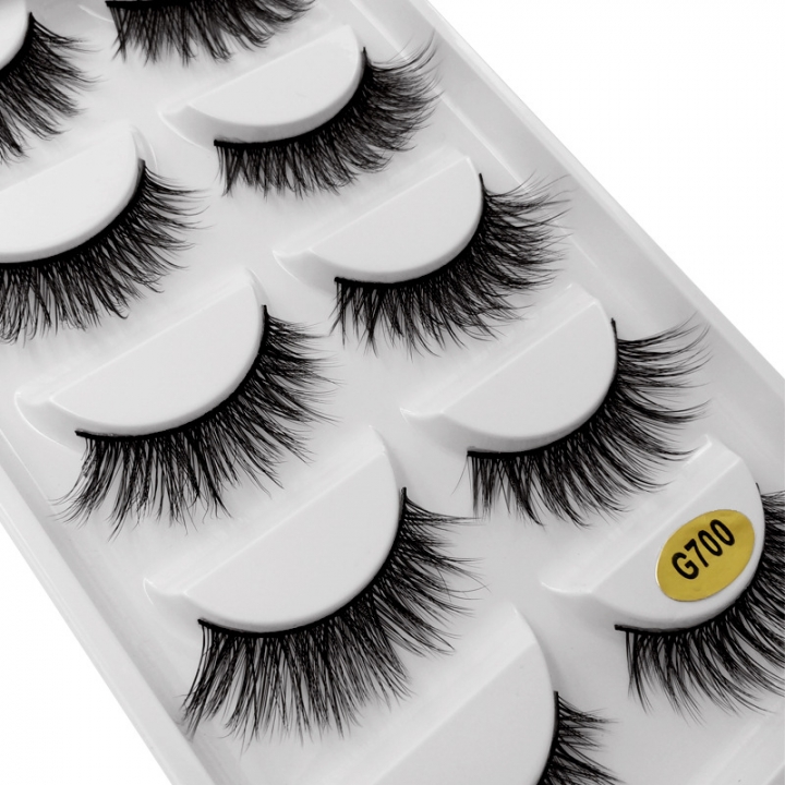 3/5 Pairs Natural False Eyelashes Thick Makeup Real 3D Mink Lashes Soft Eyelash Extension view 6