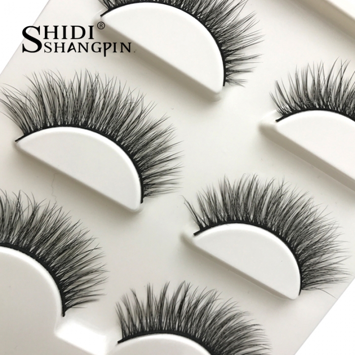 3/5 Pairs Natural False Eyelashes Thick Makeup Real 3D Mink Lashes Soft Eyelash Extension view 2
