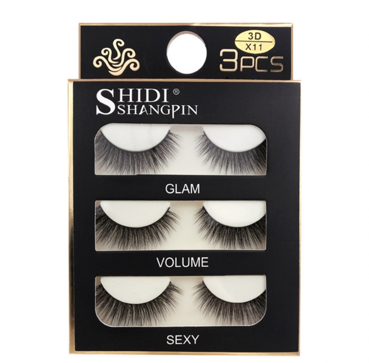 3/5 Pairs Natural False Eyelashes Thick Makeup Real 3D Mink Lashes Soft Eyelash Extension view 5