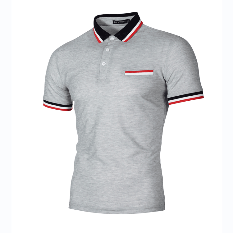 M&amp;J Men Short Sleeve Polos New Top T-shirt Summer Slim Business Office Shirt