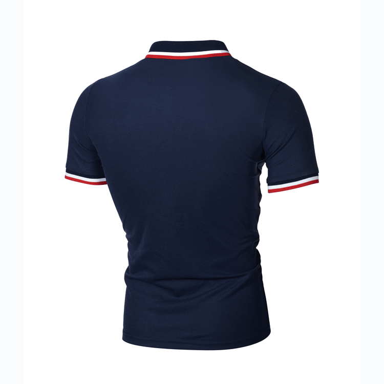 M&amp;J Men Short Sleeve Polos New Top T-shirt Summer Slim Business Office Shirt
