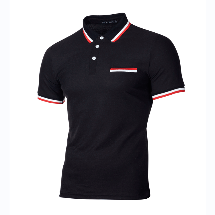M&amp;J Men Short Sleeve Polos New Top T-shirt Summer Slim Business Office Shirt