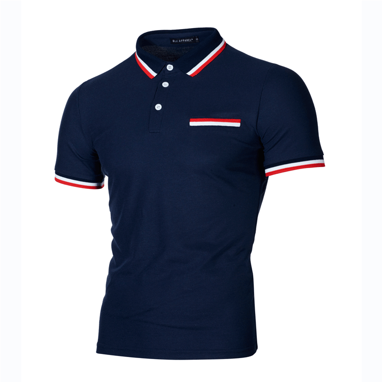 M&amp;J Men Short Sleeve Polos New Top T-shirt Summer Slim Business Office Shirt