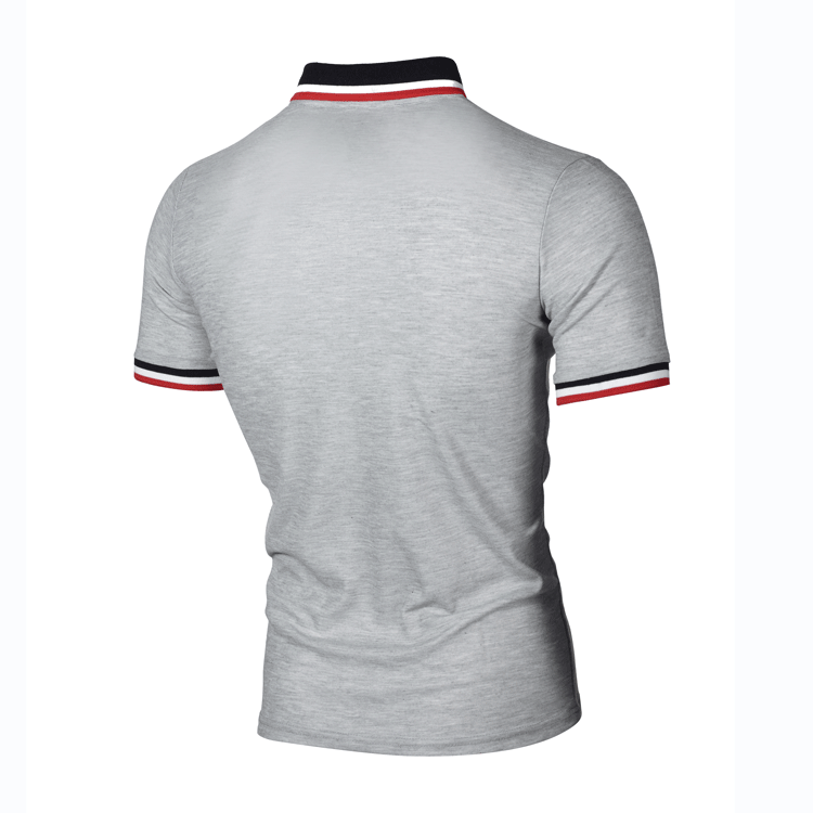 M&amp;J Men Short Sleeve Polos New Top T-shirt Summer Slim Business Office Shirt
