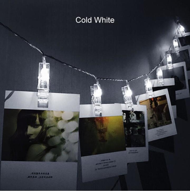 M&amp;J Photo Clip Holder LED String Lights New Year Party Wedding Home Decoration Fairy lights Battery