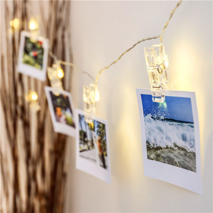 M&amp;J Photo Clip Holder LED String Lights New Year Party Wedding Home Decoration Fairy lights Battery