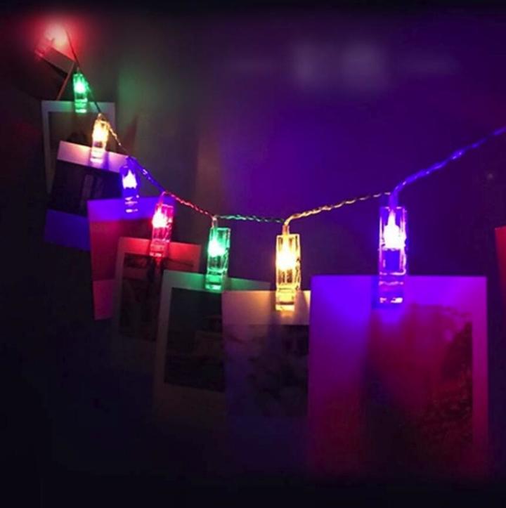 M&amp;J Photo Clip Holder LED String Lights New Year Party Wedding Home Decoration Fairy lights Battery