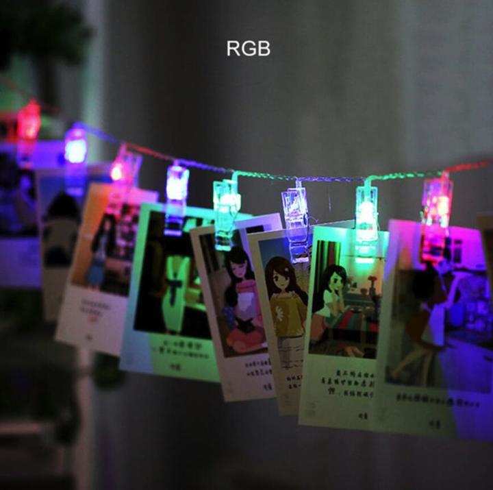M&amp;J Photo Clip Holder LED String Lights New Year Party Wedding Home Decoration Fairy lights Battery