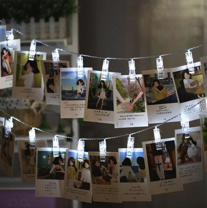 M&amp;J Photo Clip Holder LED String Lights New Year Party Wedding Home Decoration Fairy lights Battery