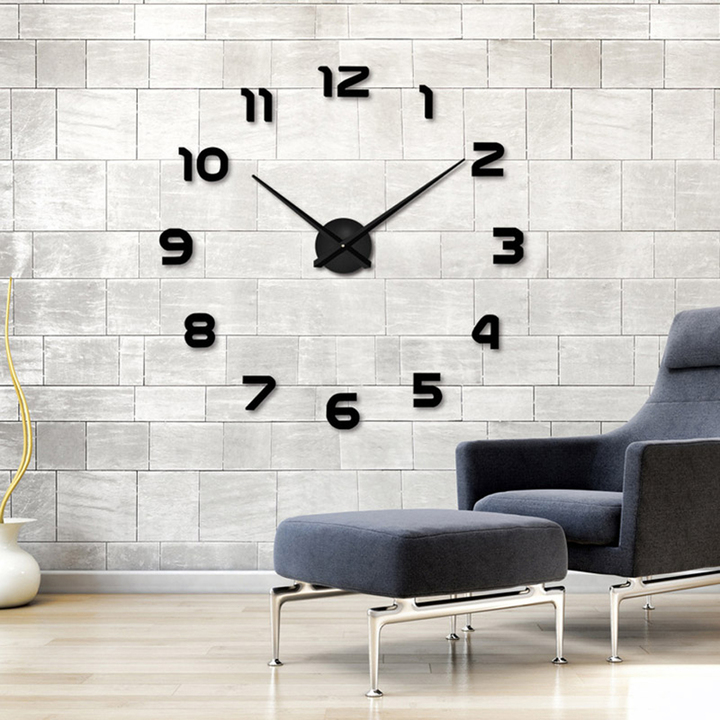 M&amp;J New Clock Watch Wall Clocks Horloge 3D Diy Acrylic Mirror Stickers Home Decoration Living Room