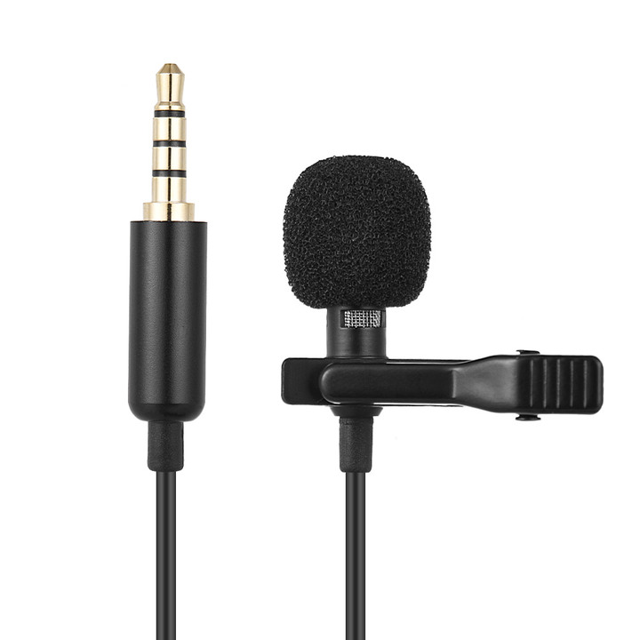 New Metal Microphone 3.5mm Jack Lavalier Tie Clip Microphone Mini Audio Mic For Speech Podcast Speaker Systems