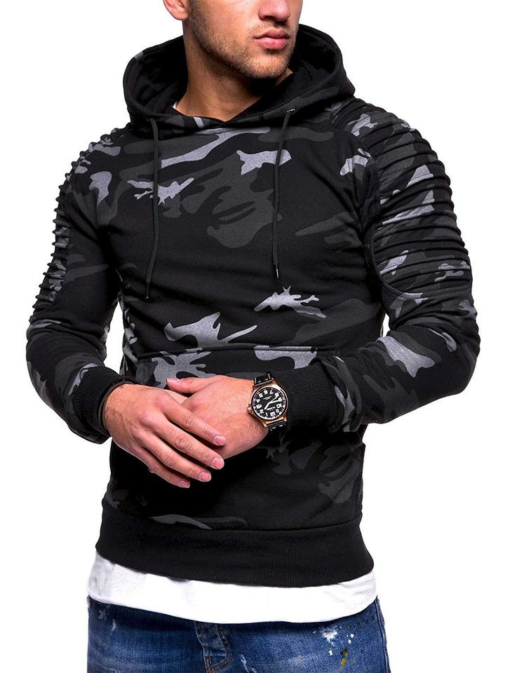 M&amp;J Men Hoodies Fashion Hooded Sweatshirt Top Hoodies Male Hip Hop Pullover Streetwear
