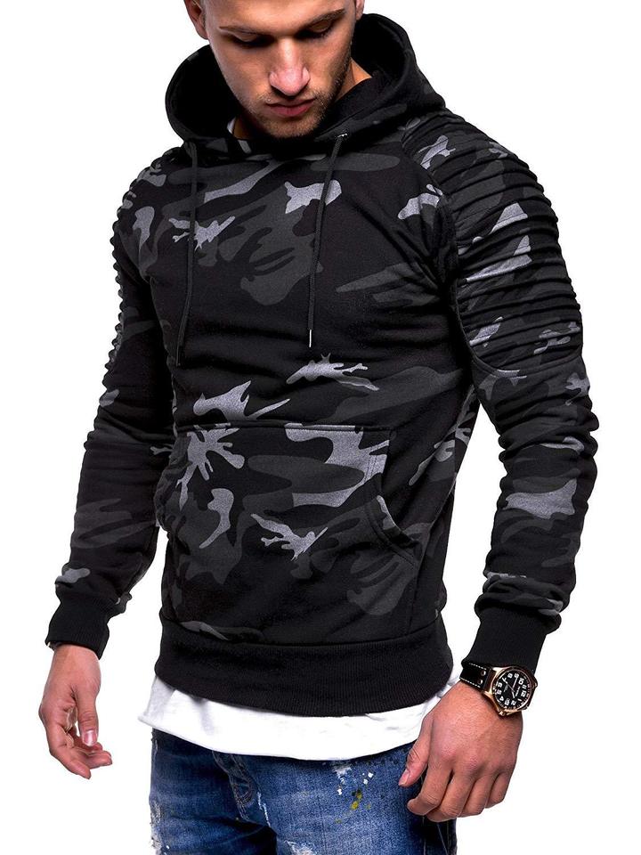 M&amp;J Men Hoodies Fashion Hooded Sweatshirt Top Hoodies Male Hip Hop Pullover Streetwear