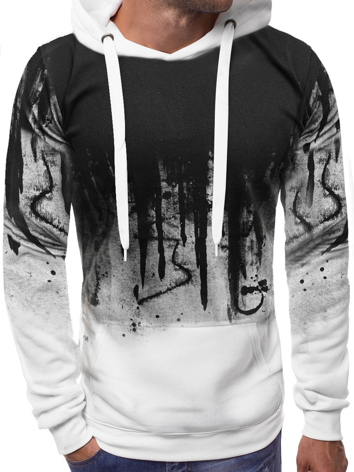 M&amp;J Print Men Hoodies Men Long sleeve Sweatshirts Clothing Fashion Pullovers