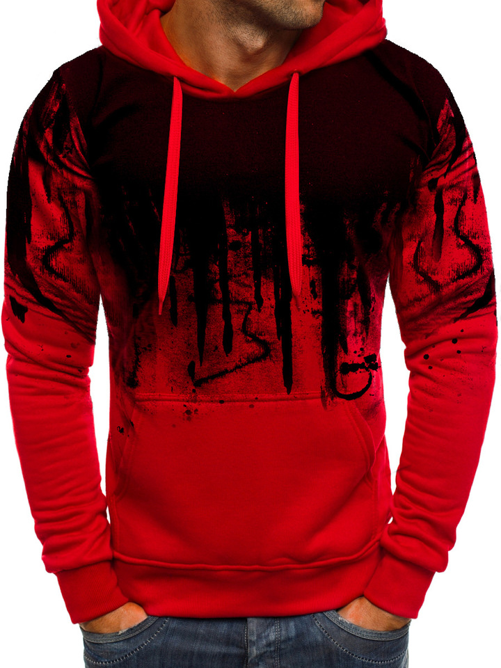 M&amp;J Print Men Hoodies Men Long sleeve Sweatshirts Clothing Fashion Pullovers