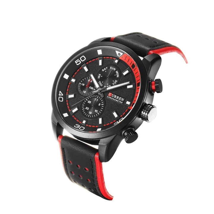 CURREN Top New Fashion Quartz Wrist Watch Men Leather Strap Round Quartz Watches