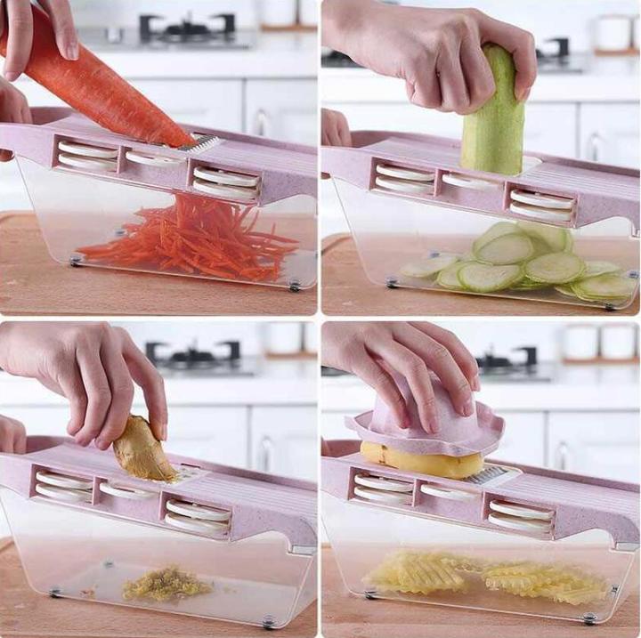 Vegetable Cutter With Steel Blade Slicer Potato Peeler Carrot Cheese Grater Slicer Kitchen Tools