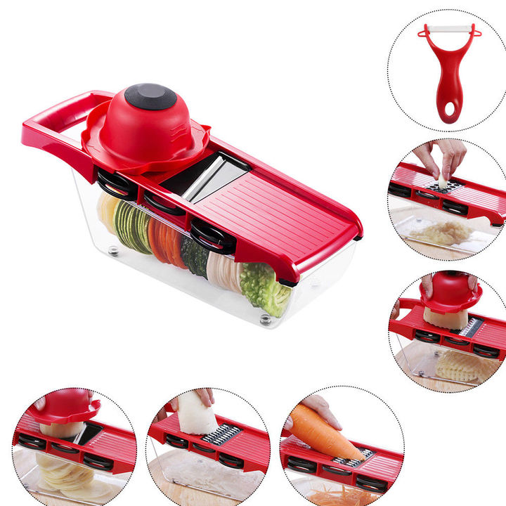Vegetable Cutter With Steel Blade Slicer Potato Peeler Carrot Cheese Grater Slicer Kitchen Tools