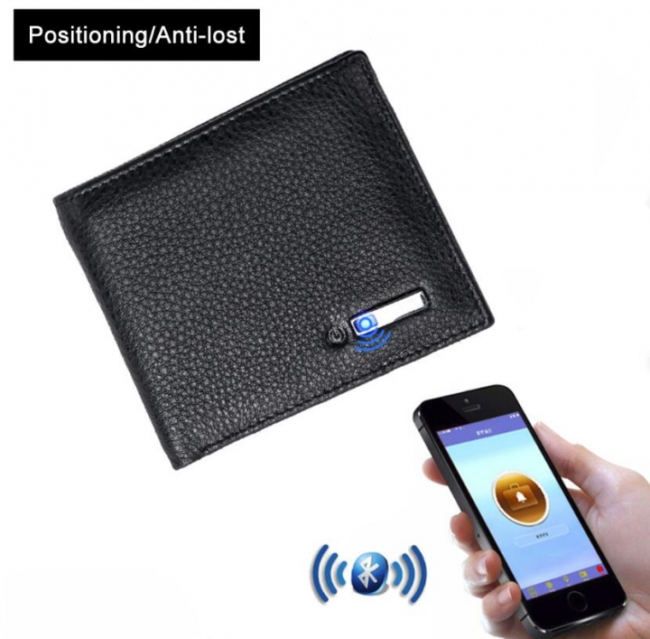 Smart Wallet Men Genuine Leather High Quality Anti Lost Intelligent Bluetooth Purse Valentine Gift