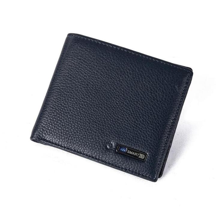 Smart Wallet Men Genuine Leather High Quality Anti Lost Intelligent Bluetooth Purse Valentine Gift