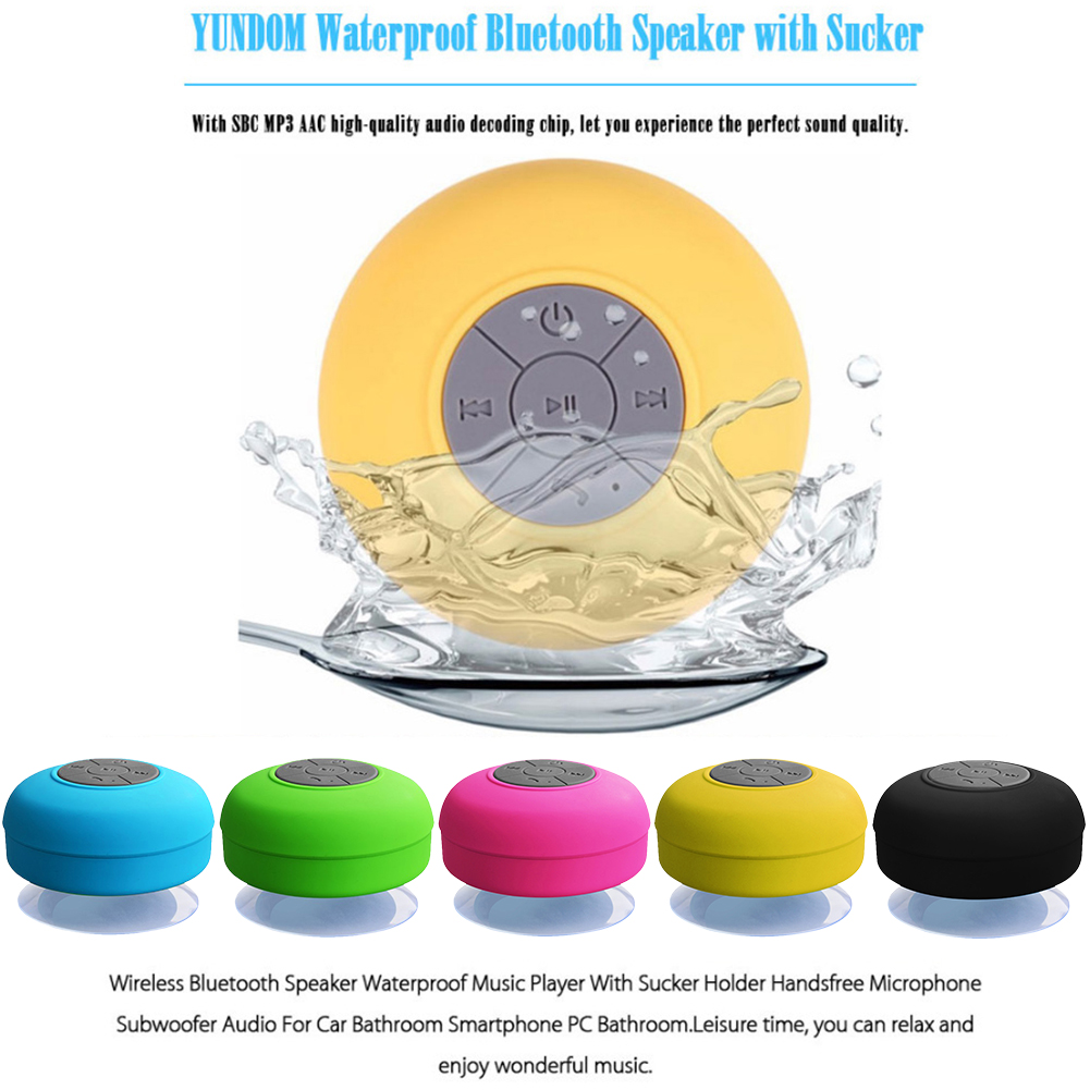 Waterproof Wireless Bluetooth Speaker Bathroom Mini Fashionable Musical Instruments With Suction Cup