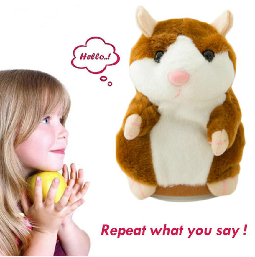 Talking Hamster Plush Toys Electronic Speak Pets Sound Record Repeat Plush Toy Educational Toy