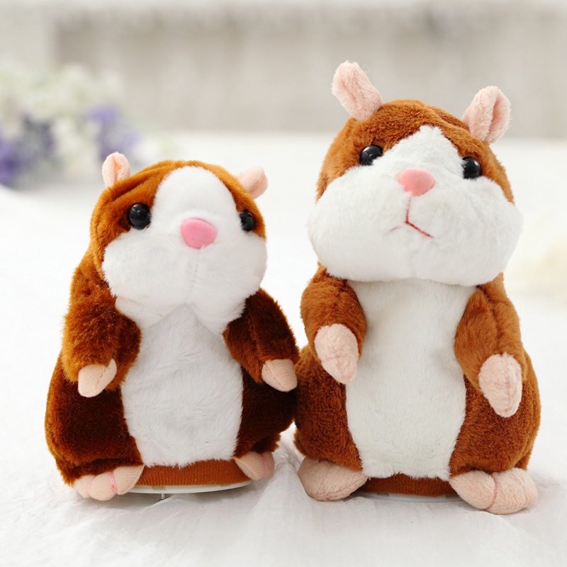 Talking Hamster Plush Toys Electronic Speak Pets Sound Record Repeat Plush Toy Educational Toy
