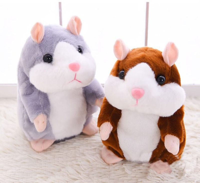 Talking Hamster Plush Toys Electronic Speak Pets Sound Record Repeat Plush Toy Educational Toy