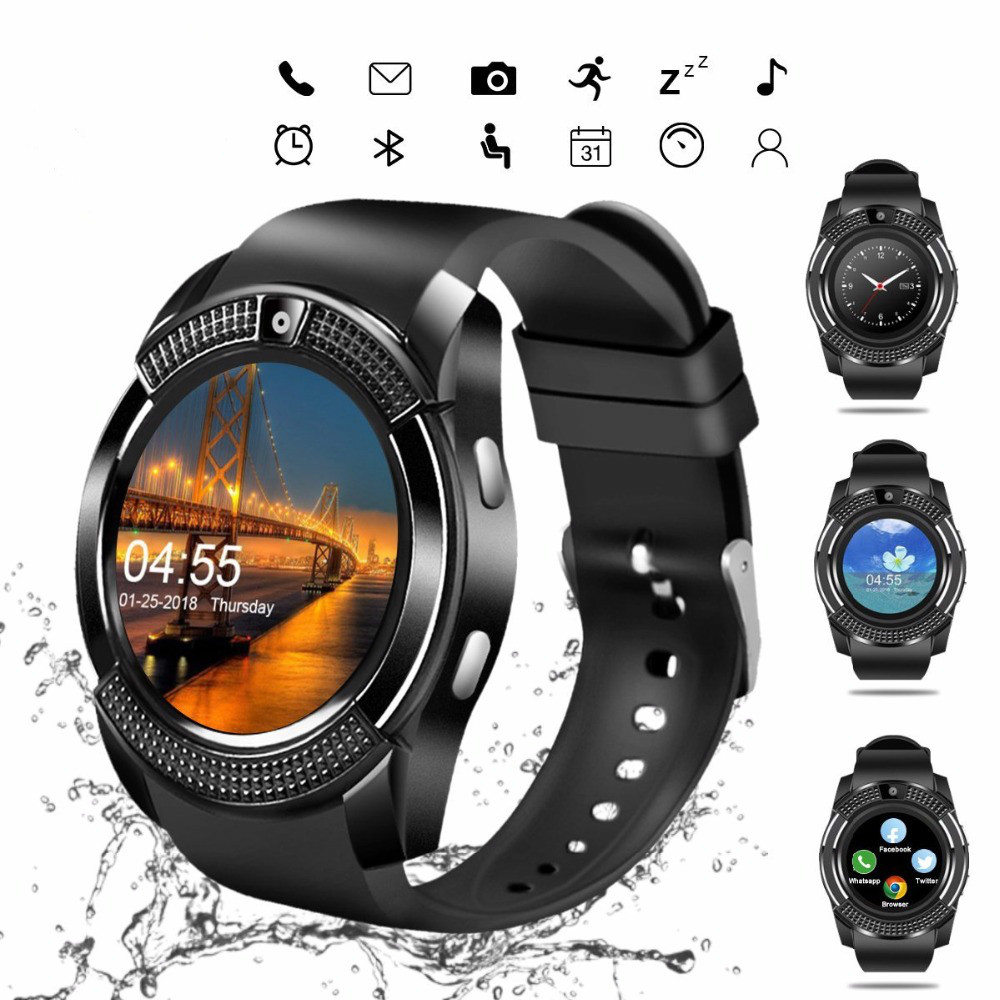 Smart Watches Bluetooth Smartwatch Touch Screen Watch HD Camera/SIM Card For Android & IOS Smart Phones