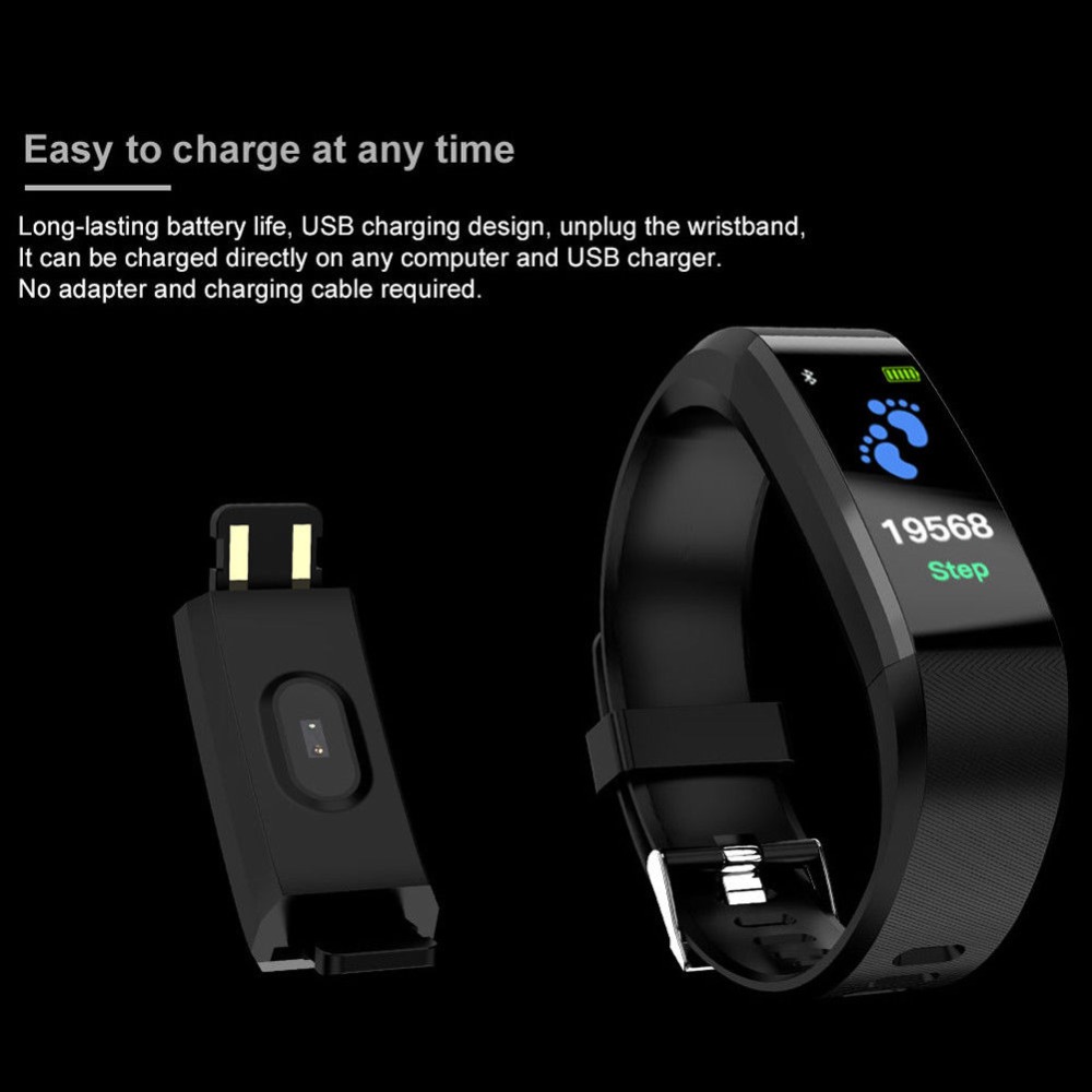 Smart Band Fitness Sports Blood Pressure Heart Rate Monitor Smart Watch Wrist Band Bracelet