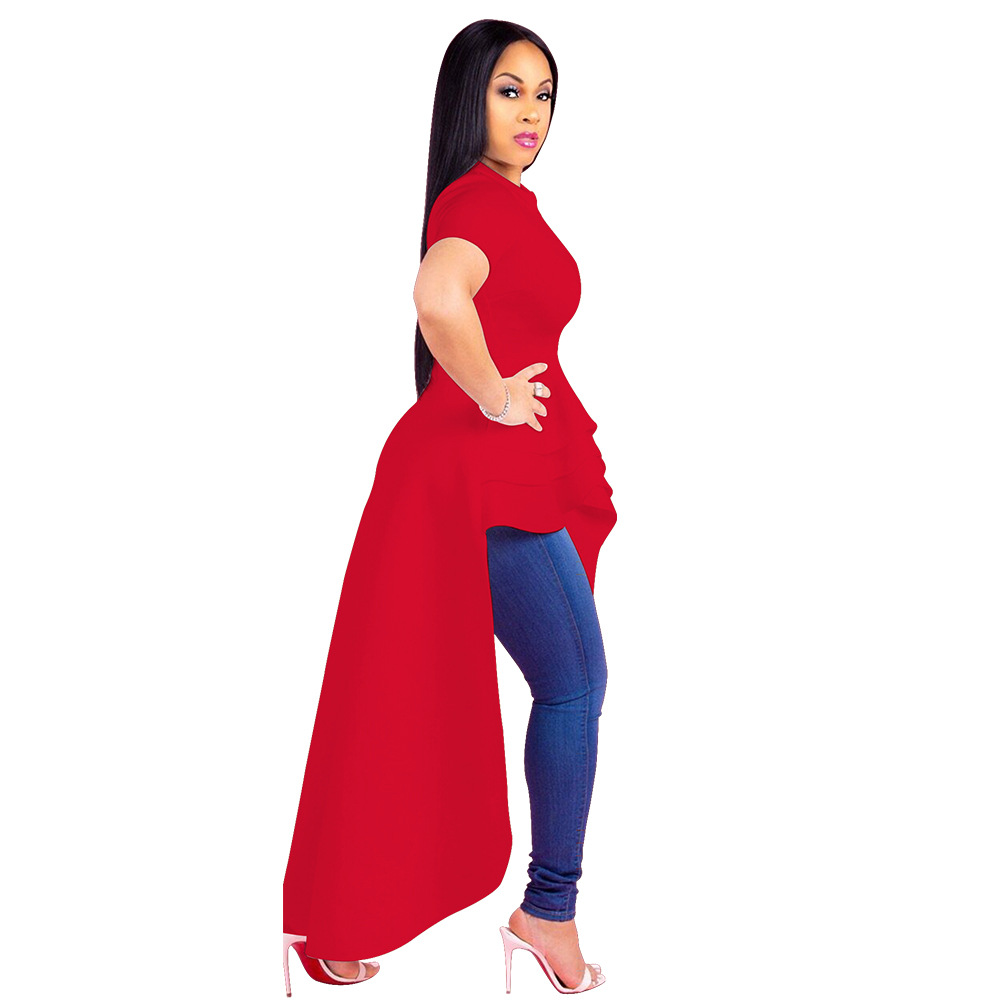 M&amp;J New Women Vintage Elegant Dresses Short Sleeve Tailed Dress Cocktail Party Dresses Ladies