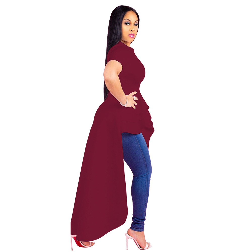 M&amp;J New Women Vintage Elegant Dresses Short Sleeve Tailed Dress Cocktail Party Dresses Ladies