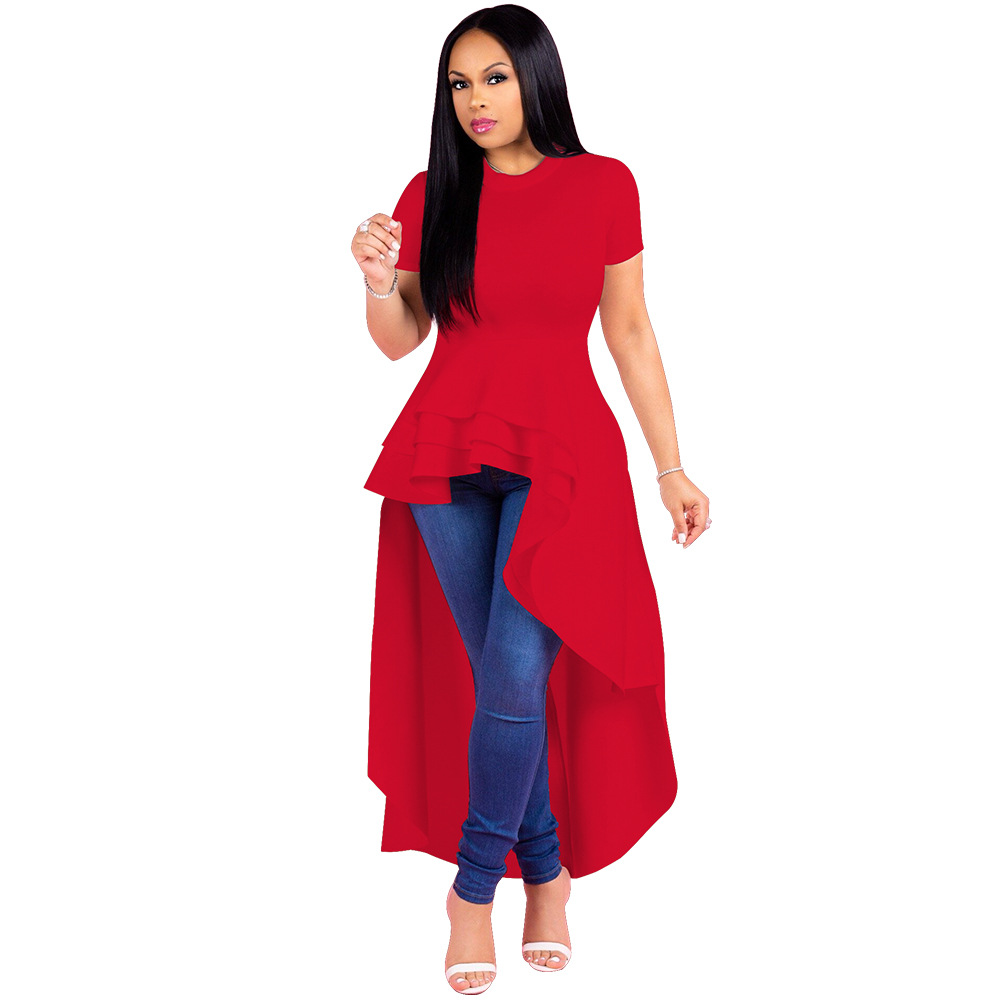 M&amp;J New Women Vintage Elegant Dresses Short Sleeve Tailed Dress Cocktail Party Dresses Ladies