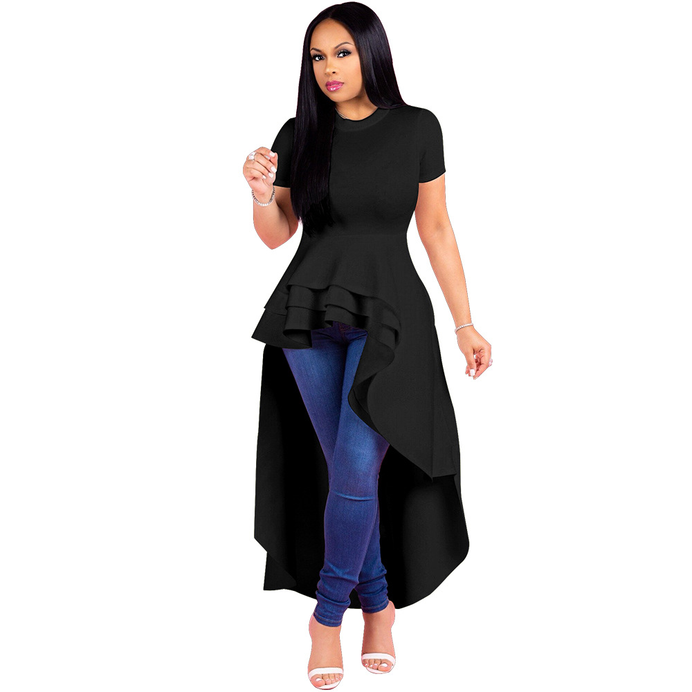 M&amp;J New Women Vintage Elegant Dresses Short Sleeve Tailed Dress Cocktail Party Dresses Ladies