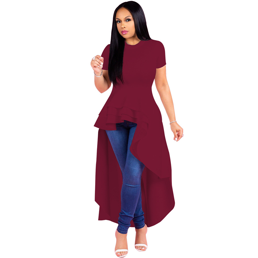 M&amp;J New Women Vintage Elegant Dresses Short Sleeve Tailed Dress Cocktail Party Dresses Ladies