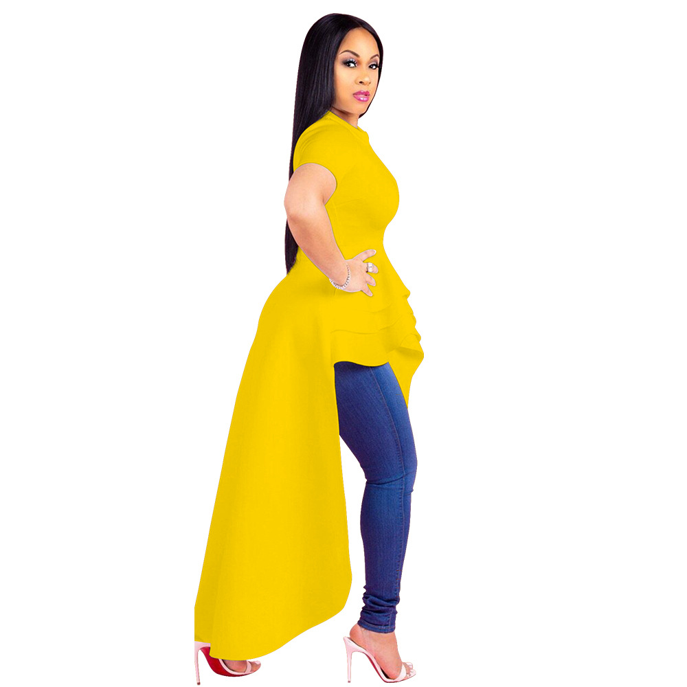 M&amp;J New Women Vintage Elegant Dresses Short Sleeve Tailed Dress Cocktail Party Dresses Ladies
