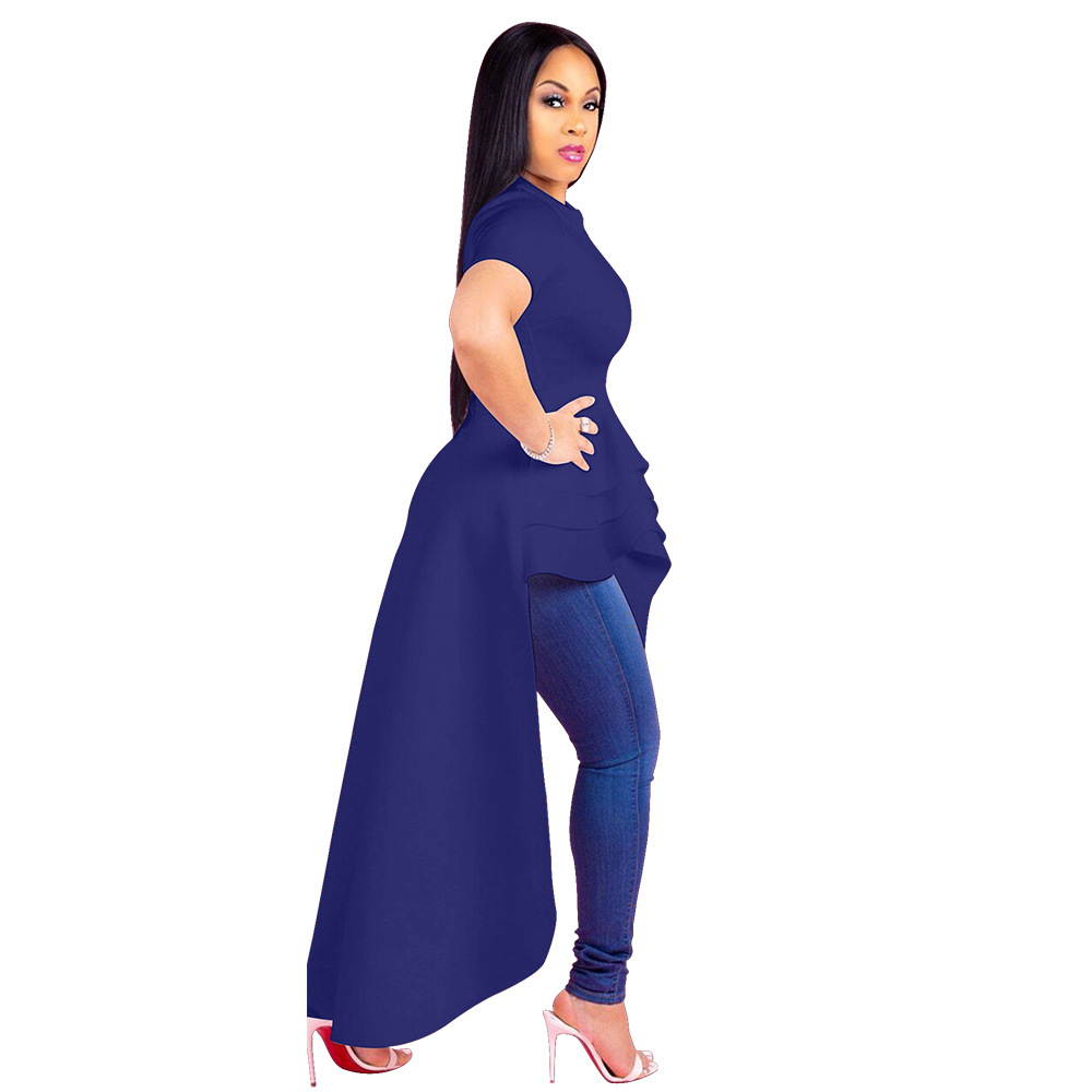M&amp;J New Women Vintage Elegant Dresses Short Sleeve Tailed Dress Cocktail Party Dresses Ladies