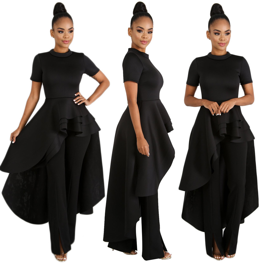 M&amp;J New Women Vintage Elegant Dresses Short Sleeve Tailed Dress Cocktail Party Dresses Ladies