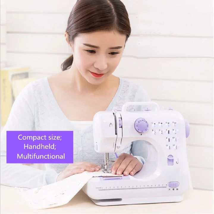 12 Stitches Sewing Machine Multifunction Double Thread Speed Free-Arm Crafting Mending Machine