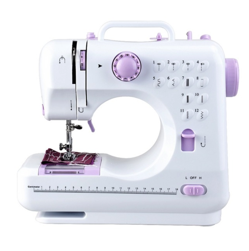 12 Stitches Sewing Machine Multifunction Double Thread Speed Free-Arm Crafting Mending Machine