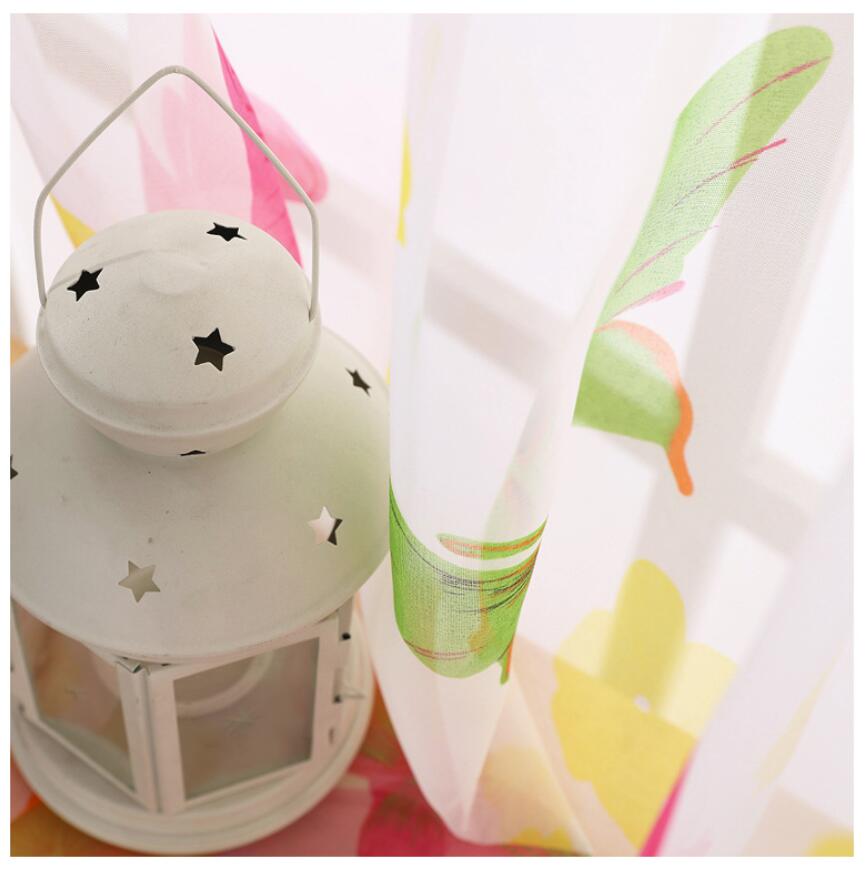 Romantic Butterfly Print Window Curtains Room Divider For Living Room Bedroom Home Decor