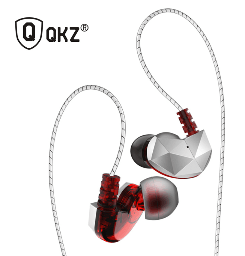 QKZ Wired Earphones for Phone In Ear Earphones Hifi  for iPhone Xiaomi Smart Phones