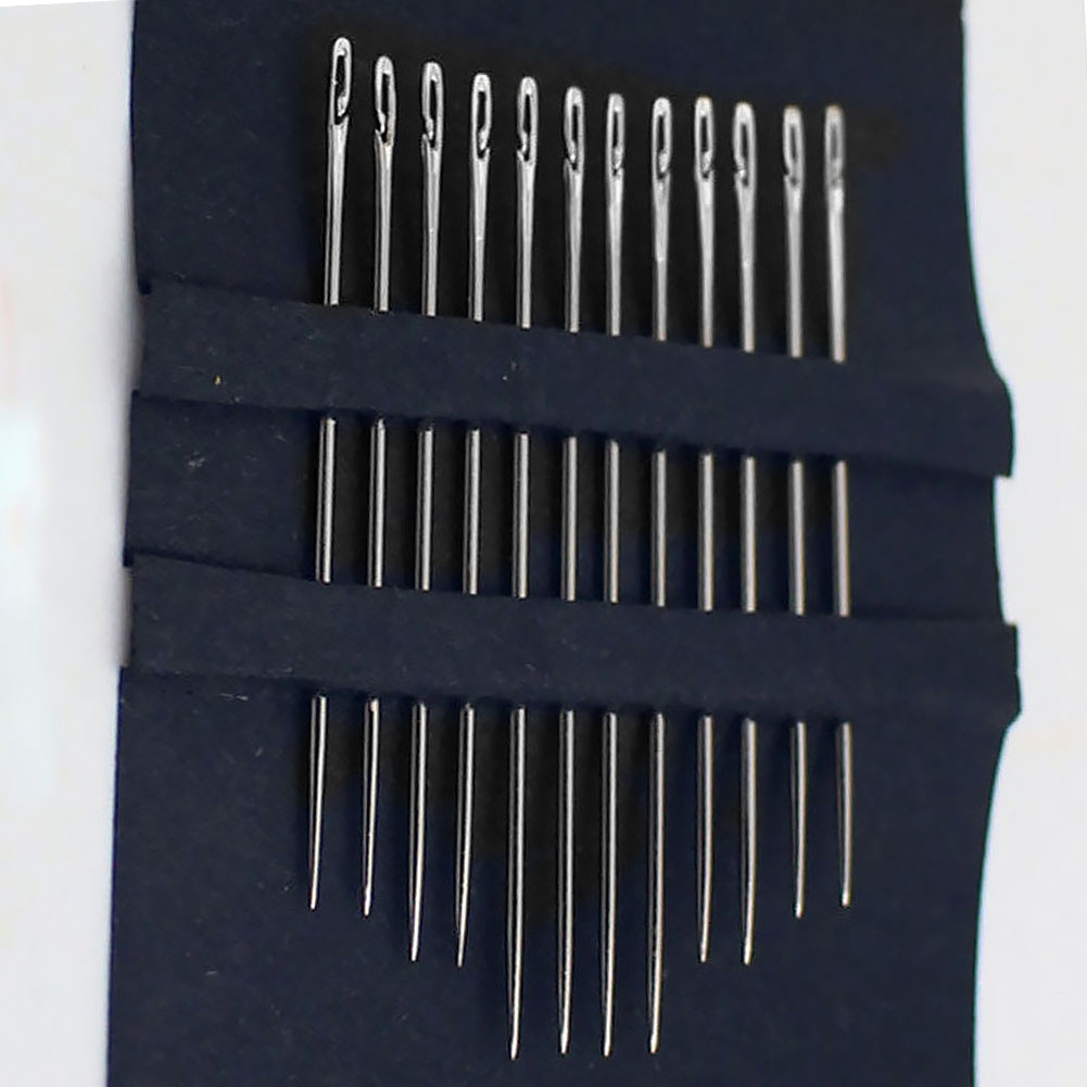 Needles Multi-size Side Opening 12Pcs Stainless Steel Darning Sewing Household Tools Hand