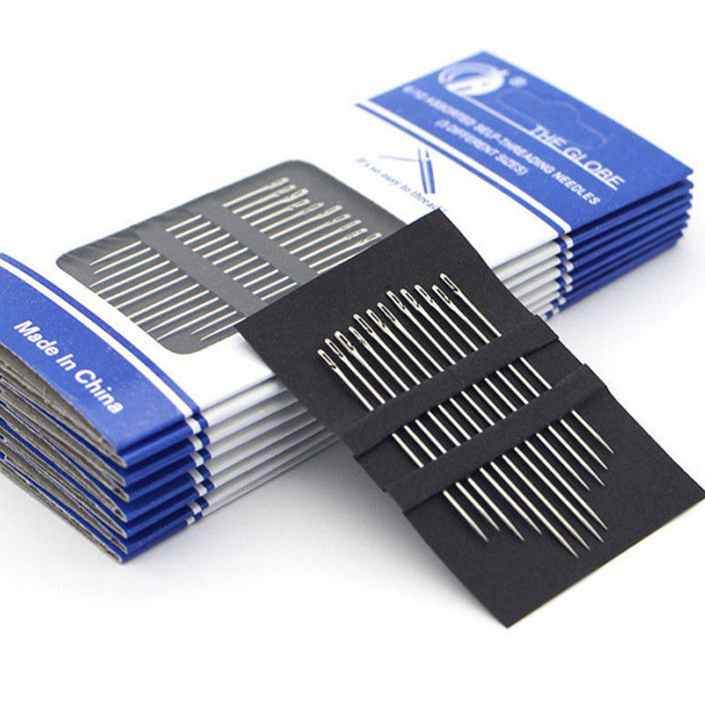 Needles Multi-size Side Opening 12Pcs Stainless Steel Darning Sewing Household Tools Hand